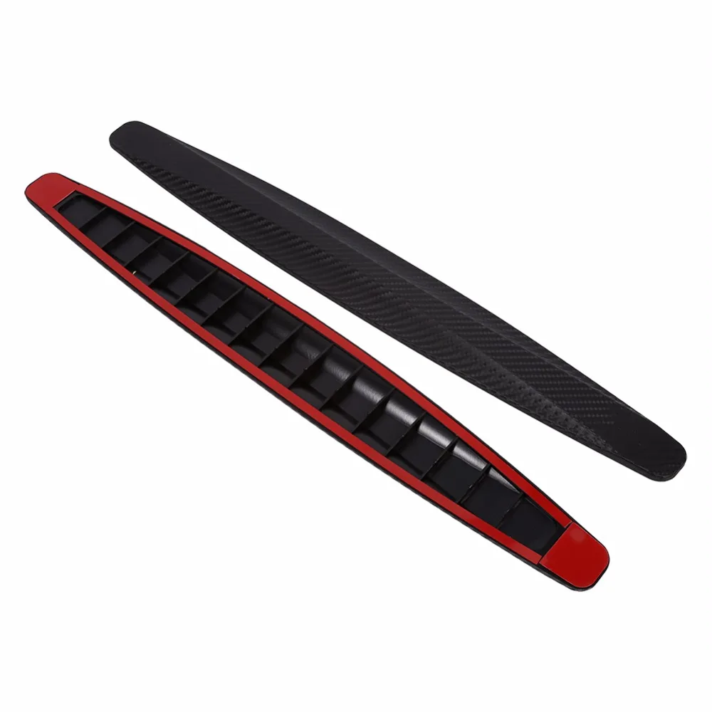 2Pcs Carbon Fiber Front Rear Bumper Protector Corner Guard Scratch