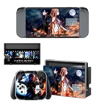 

Sword Art Online Nintend Switch Skin Sticker Nintendoswitch Stickers Compatible with Nintendoswitch console,Joy-Con,Controller