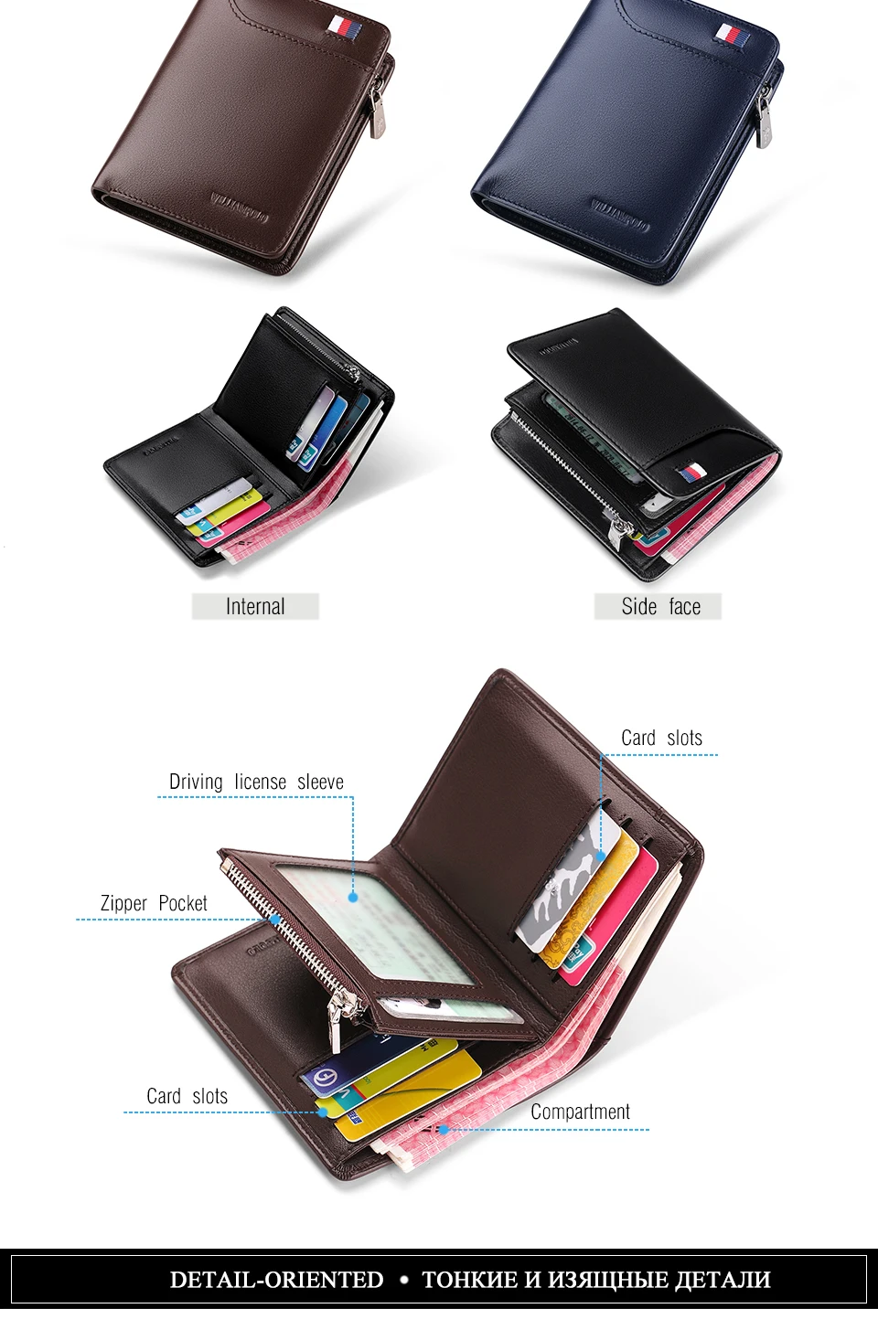 Мужской кошелек с коротким держателем для кредитных карт из натуральной кожи с несколькими картами, сумка-Органайзер с карманом на молнии, портативный
