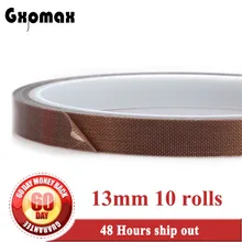 10 рулон 13 мм* 10 метров* 0,13 мм высокотемпературный ПТФЭ выдерживает изоляцию клейкой тефлоновой ленты с номером отслеживания# C06