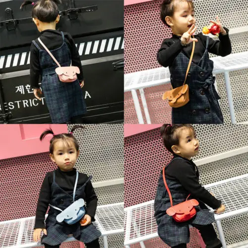 بنات أزياء لطيف catoon بو الفيل حقيبة المحفظة الصليب الجسم حقيبة الطفل هدية تخزين الحقائب المدرسية حقيبة سفر منظم الحقيبة