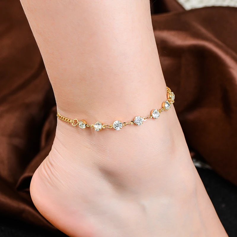 

MISANANRYNE Summer Beach Barefoot Sandals Crystal Bracelet anklet Shoe Boot Chain Bracelet Foot Jewelry Accessories Anklets