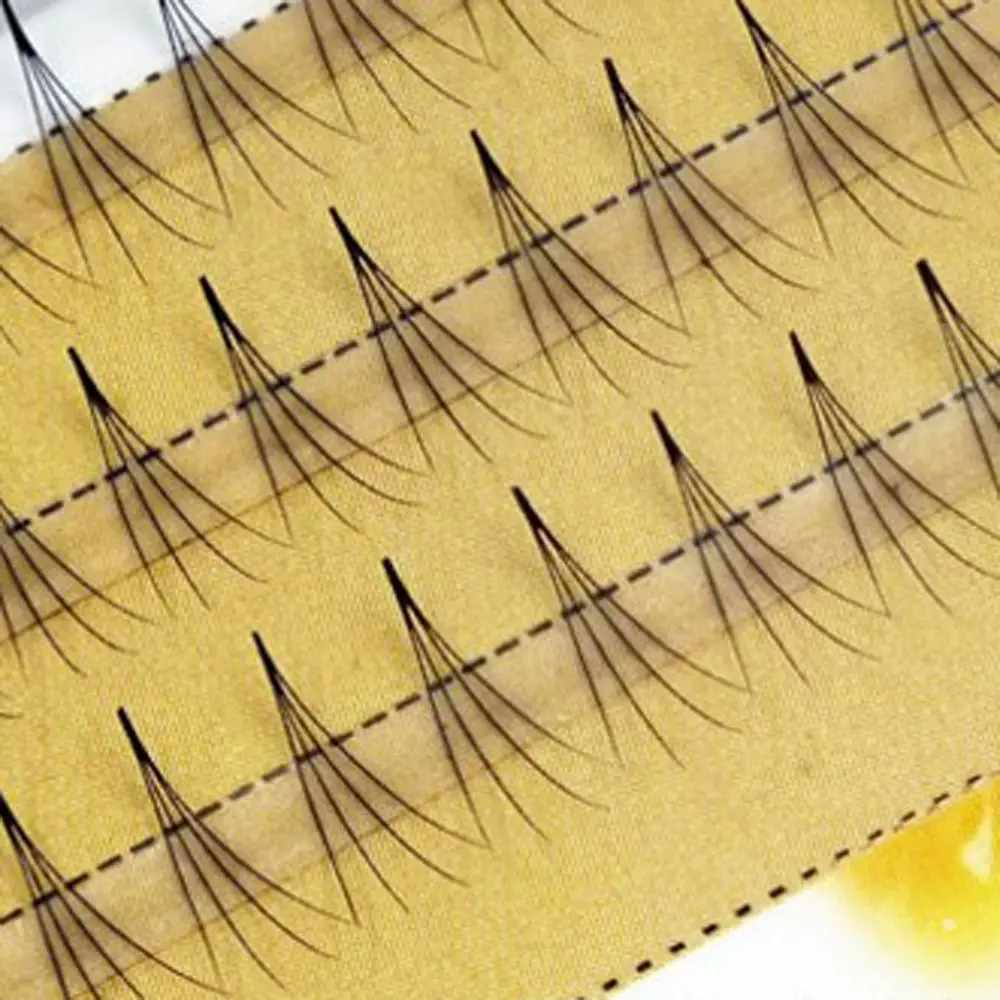 

1 Box Handmade 0.07 C Black Individual Natural Long False Eye Lashes 4D Wave Mink Eyelashes Extension