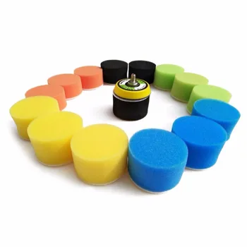 

16 Piece/set High Gross 2 Inch Flat Polishing Wheel Sponge Polishing Pad Set For Car Auto Buffing Pad Wiel Kit