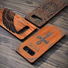 

High Quality Hot Sale Matte Plastic Real Wood Phone Case For Samsung Note 8 S9 S9 Plus S8 S8 PLUS S7 S7 edge Wood Phone Cover