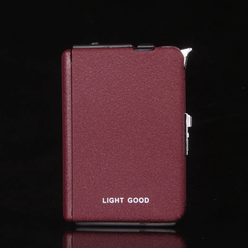 

Free shipping Dual use Cigarette Accessories Gas windproof lighter cigarette box (Can be installed 10pcs smoke )