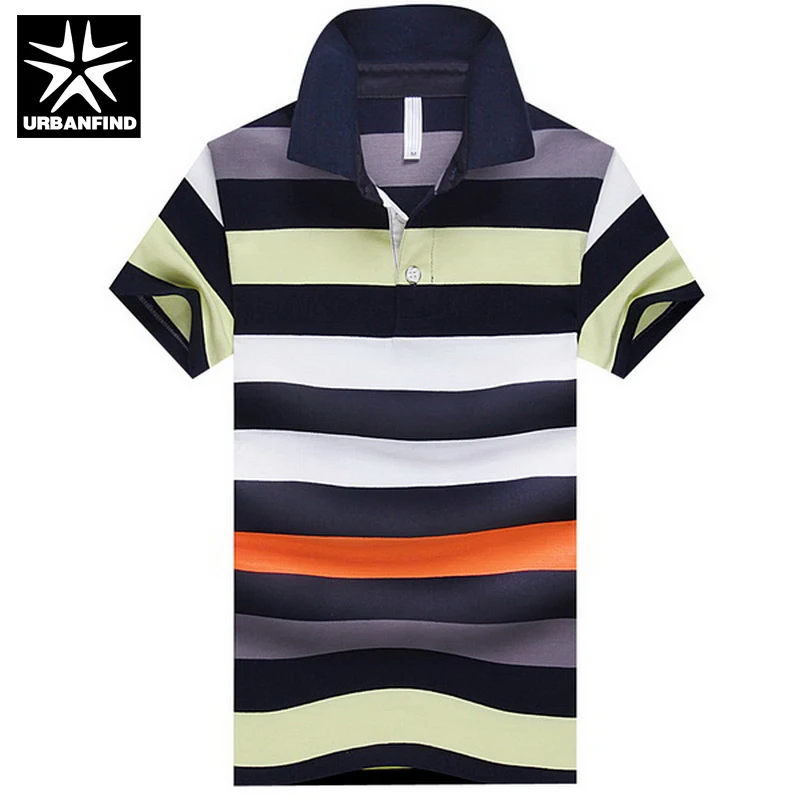 Newest Men Colorful Striped Polo Shirts Street Style Size M 2XL Summer Man Tops Stock Item 
