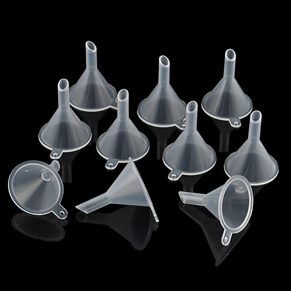 

10Pcs Small Plastic Funnel For Perfume Diffuser Bottle Mini Liquid Oil Funnels Collapsible Hopper Kitchen Cozinha Cooking Gadget
