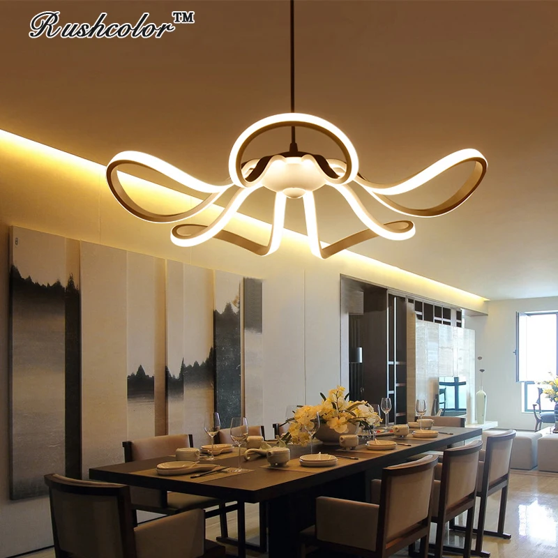 

Postmodern simple acrylic living room lamp LED chandelier creative personality study bedroom restaurant lighting decoration