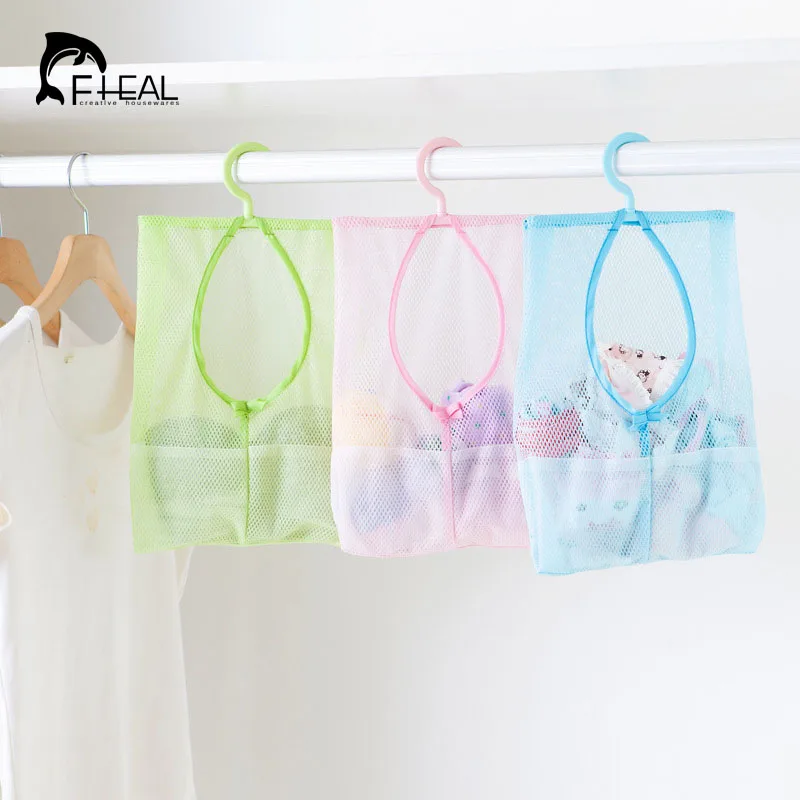 

FHEAL Multi-function Mesh Storage Bag Hanging Kitchen Wardrobe Sundries Storage Organizer Underwear Clothes Bag