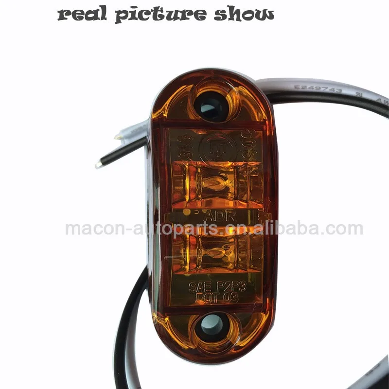 Led Side Marker Lamp Clearance Light Emarked Adr Dot Sae P2 P3 Car