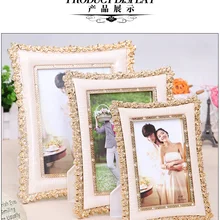 Европейский тип гальванических золотых кружевных фоторамок и 8 дюймов, свадебные студийные декоративные подарки оптом