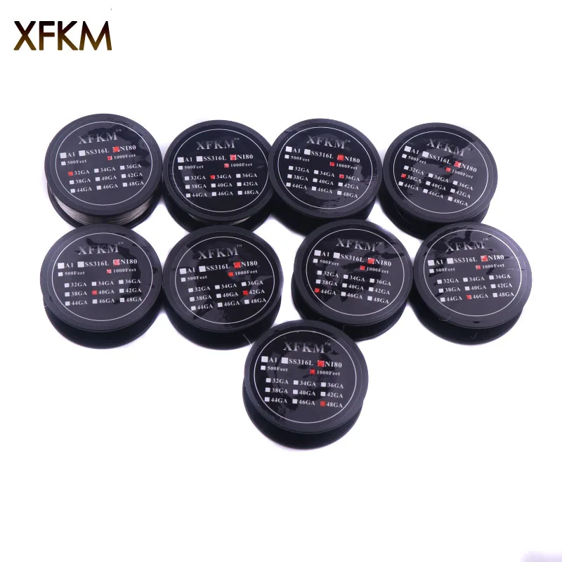 XFKM 300 м/1000 футов никель хромовый 80 a1 ss316l 32ga 48ga проволочный провод сопротивления