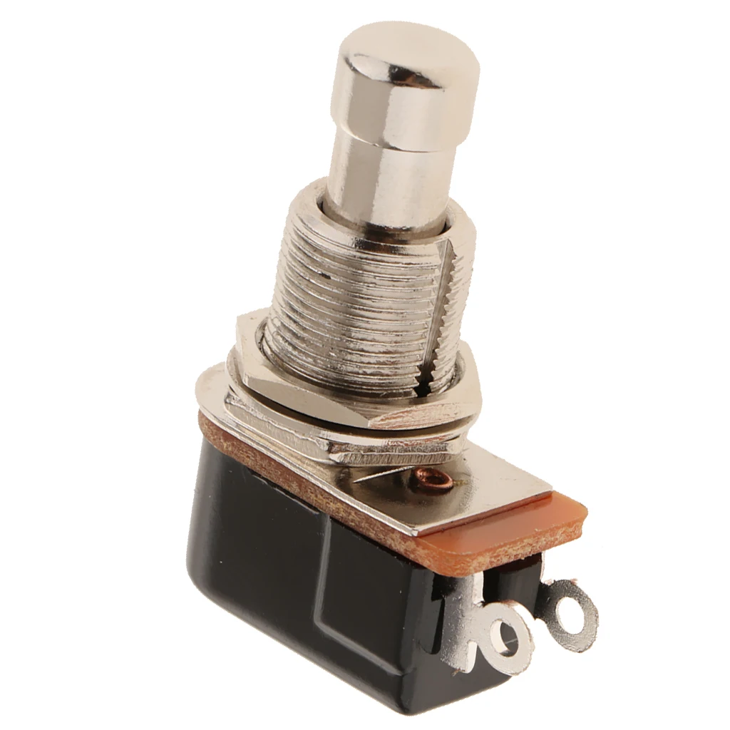 1 Piece Metal Button Switch Foot Pedal Button Latching Stomp Foot Switch Rustproof for Various Instruments