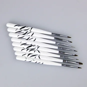

8PCS Nail Art Paint Pull Pine Carved Point Pen Zebra-print Nail Art Brush SticksUV Gel Nail Polish Painting Drawing Brush