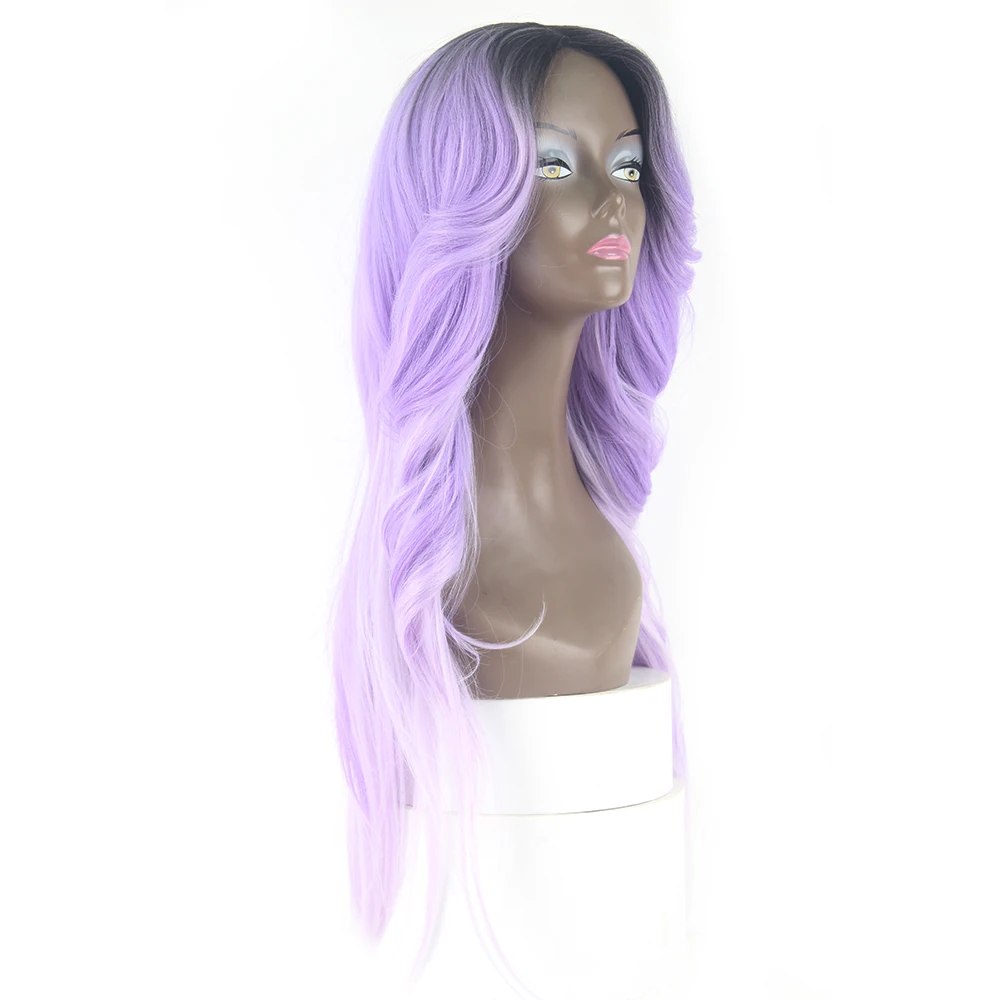 Alinova Body Wave Synthetic Hair Wigs Lpart& Lace Front Synthetic Lace Front Wig For Black Women 150% Density