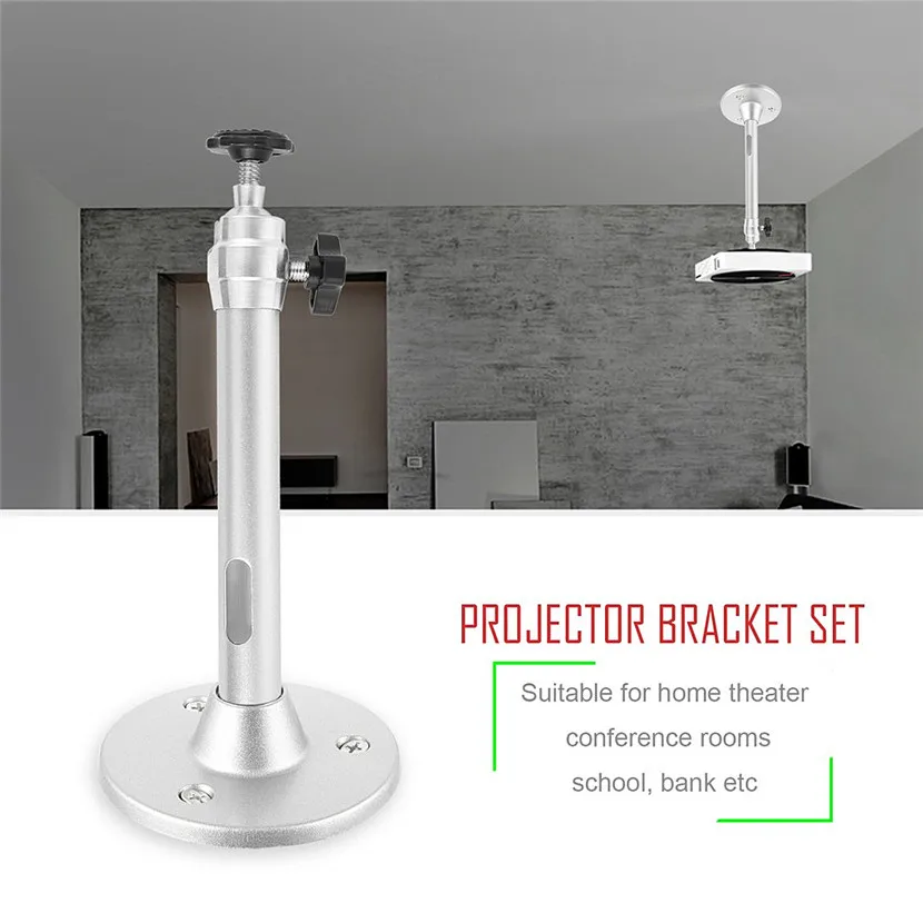 Portable Compact Exquisite Solid Exterior Aluminium Alloy 360 Degree Swivel Mount Holder Wall Ceiling Mini Projector Bracket