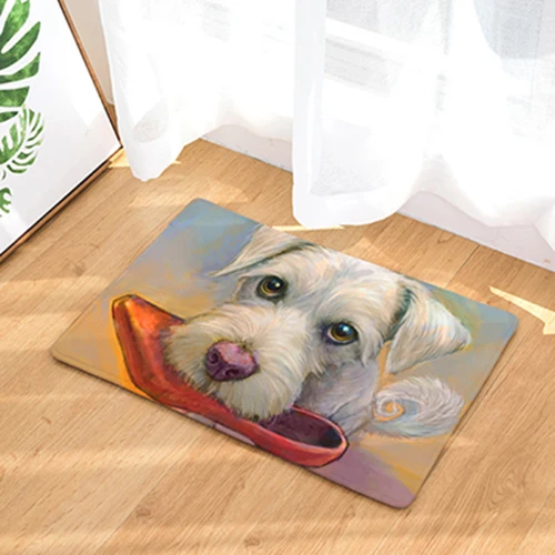 Картина маслом, коврик для собаки, коврик с принтом собаки, коврики для кухни, гостиной, коврики для ванной комнаты, 40X60 см, 50x80 см, красочные коврики с принтом - Цвет: 1