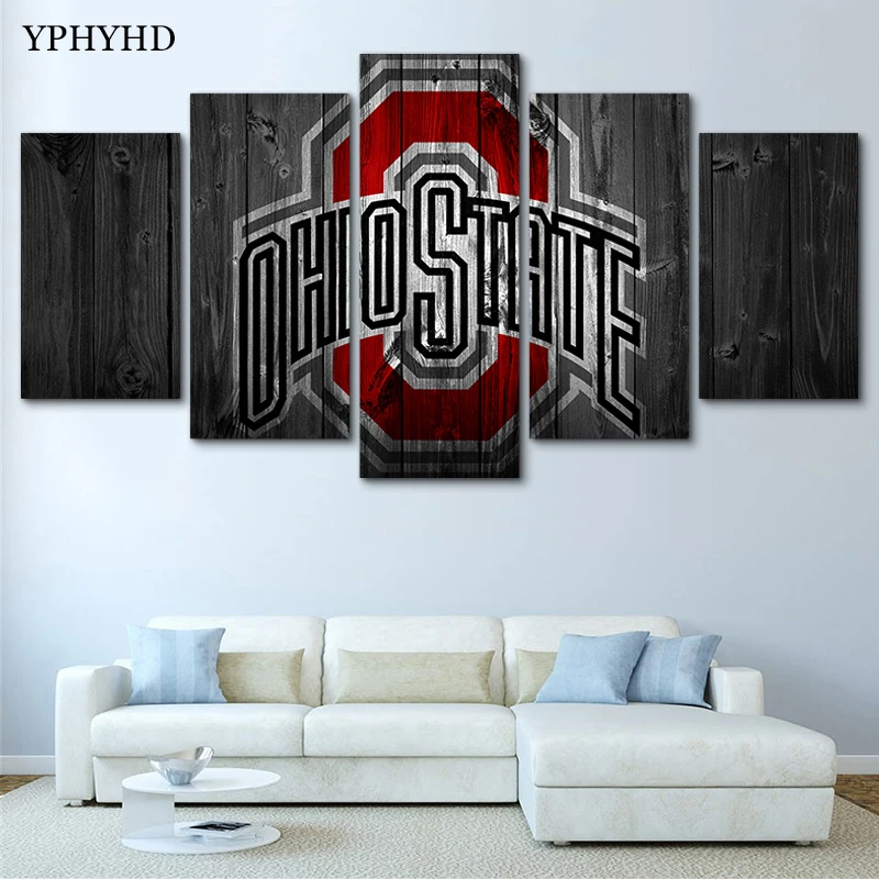 YPHYHD Wall Art Modern Painting Ohio State Logo Canvas ...