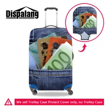 Dispalang джинсовый Карманный Печатный багажный Защитный Чехол Эластичный прочный пылезащитный чехол для чемодана 18-30 дюймов Чехол для багажника