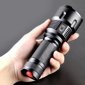 

LED Flashlight Waterproof Torch Zoomable Power Rechargeable Battery Outdoor Hiking Light B2Cshop