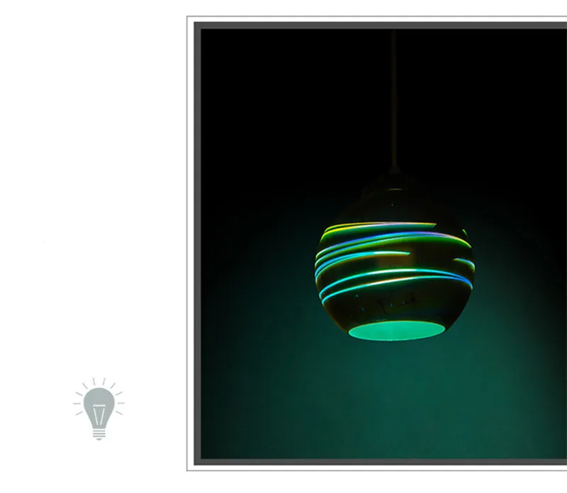 BDBQBL Новинка E27 светодиодный подвесной светильник 3D красочный стеклянный подвесной светильник современный подвесной светильник для спальни столовой гостиной