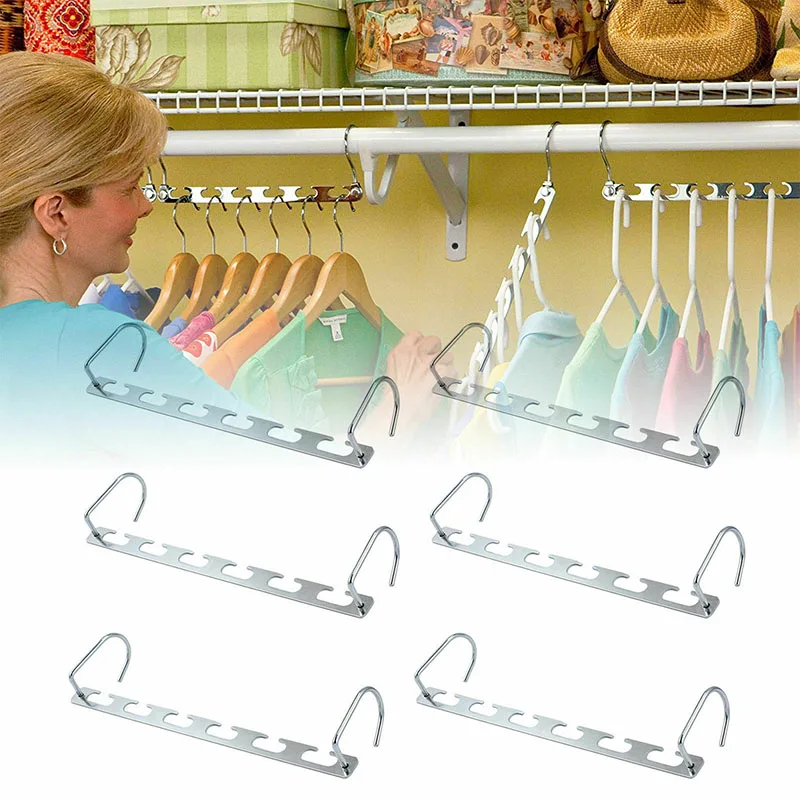 

Hot Metal Hangers Closet Space Saving Metal Clothing Organizer Hangers LFD