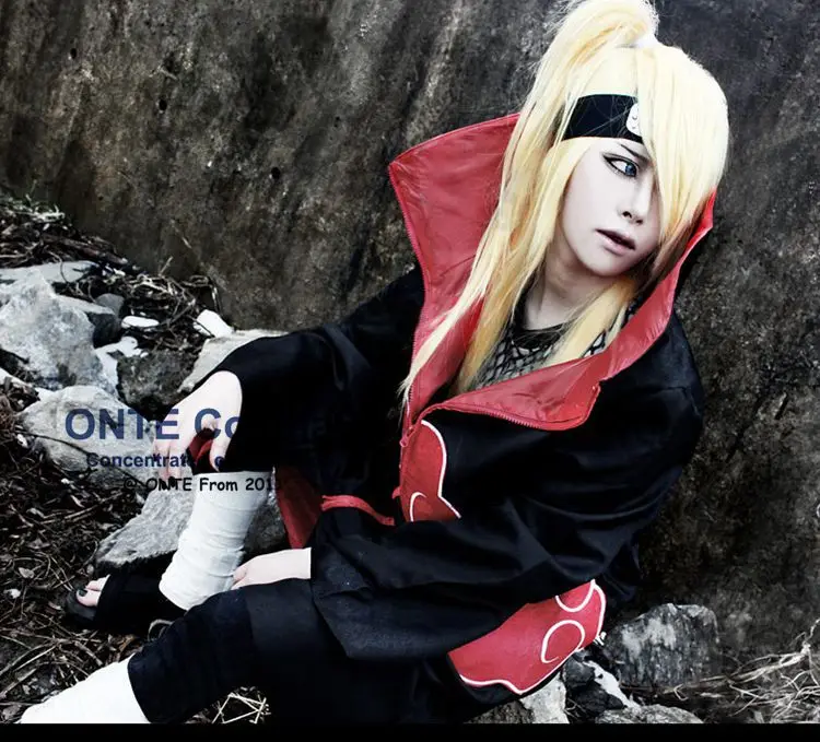 Японское аниме Наруто; костюмы для косплея; Акацуки Итачи; Deidara Tobi Hidan Pein Sasori; плащи с оружием+ обувь для Хэллоуина