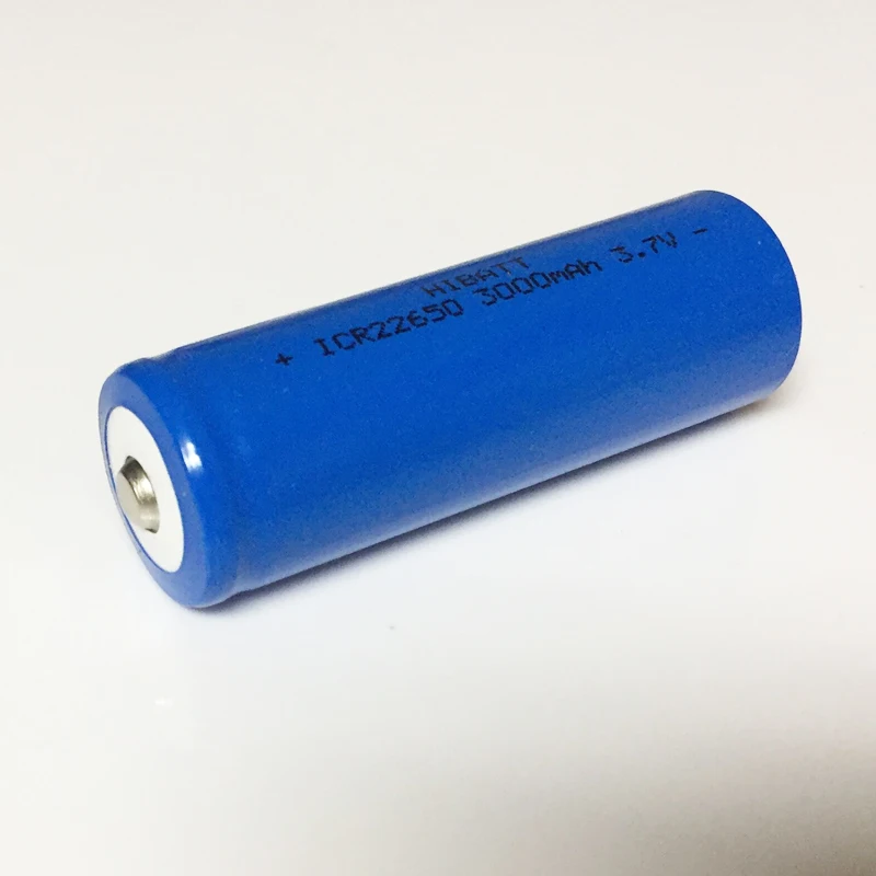 4pcs 3.7v ICR 22650 rechargeable lithium ion battery cell 3000MAH for