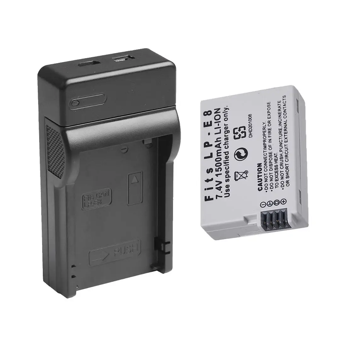 2xLP E8 LP E8 Battery+USB Charger for Canon EOS 550D 600D 650D Rebel