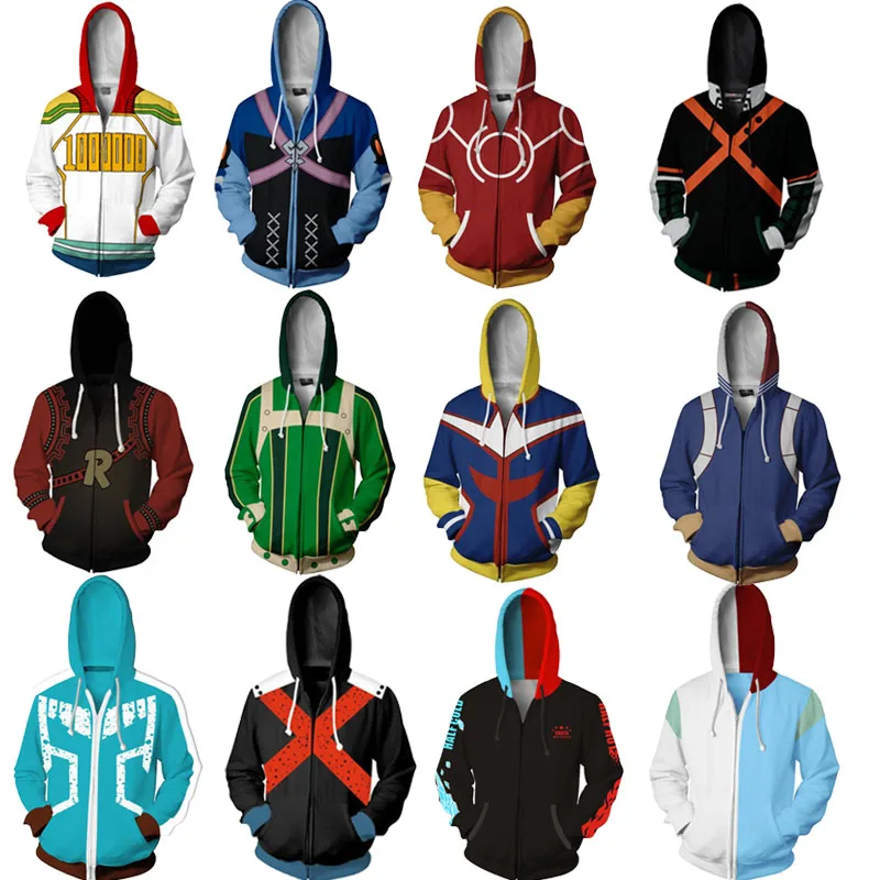My Hero Academia Hoodie Izuku Midoriya Shouto Todoroki Boku No Hero Academia Cosplay Costume Sweatshirt All Might Zipper Jacket My Hero Academia Hoodie Izuku Midoriya Shouto Todoroki Boku No Hero Academia Cosplay Costume Sweatshirt All Might Zipper Jacket