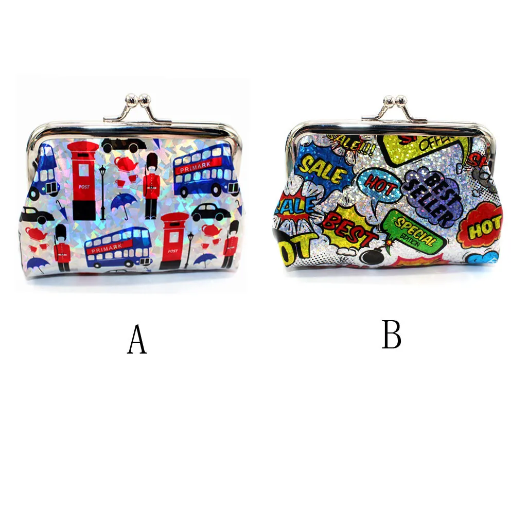 Женский кожаный кошелек с принтом персонажа из мультфильма для монет bolsa feminina