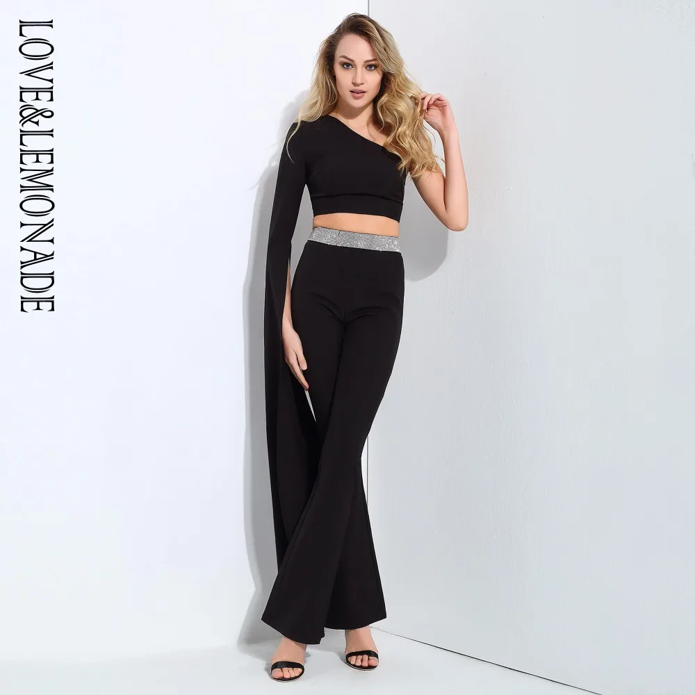 

Love&Lemonade BlackTrumpet Sleeves With Diamond Decoration Two-Pieces Sets LM0871