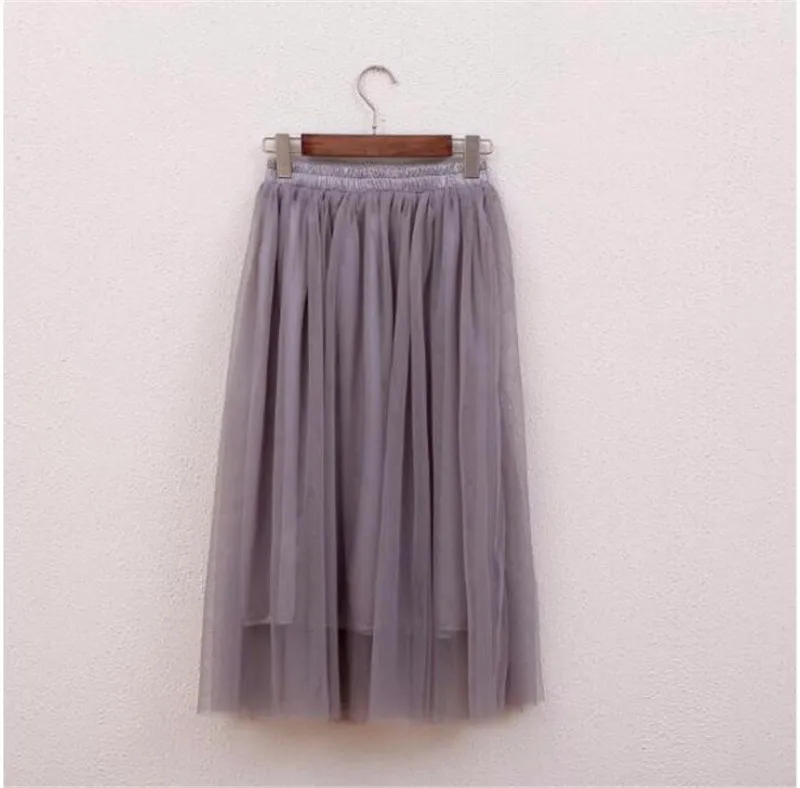 Для девочек-подростков, юбки, детская одежда, Roupas infantis menina для больших детей Длинная юбка 17, 18, 20, с юбкой-пачкой из сетчатой ткани, Vestidos Молодежные AA1104 - Цвет: Серый