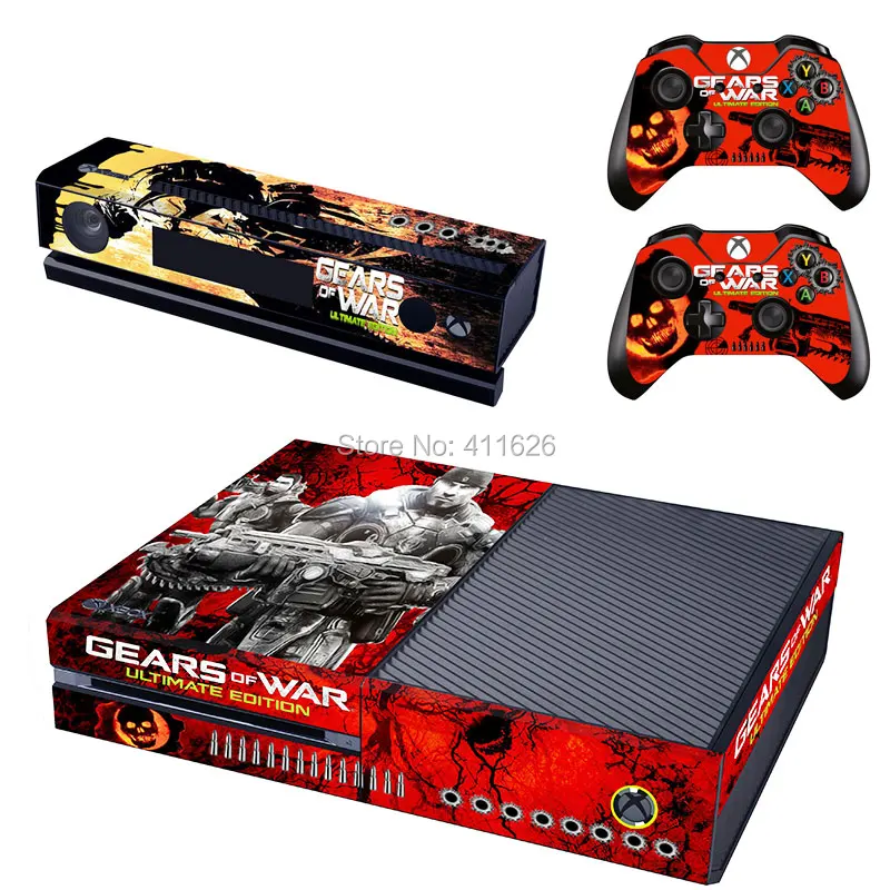 OSTSTICKER Шестерни Войны ПВХ Кожи Стикер Wrap этикета для Xbox One Контроллеры консоли 2