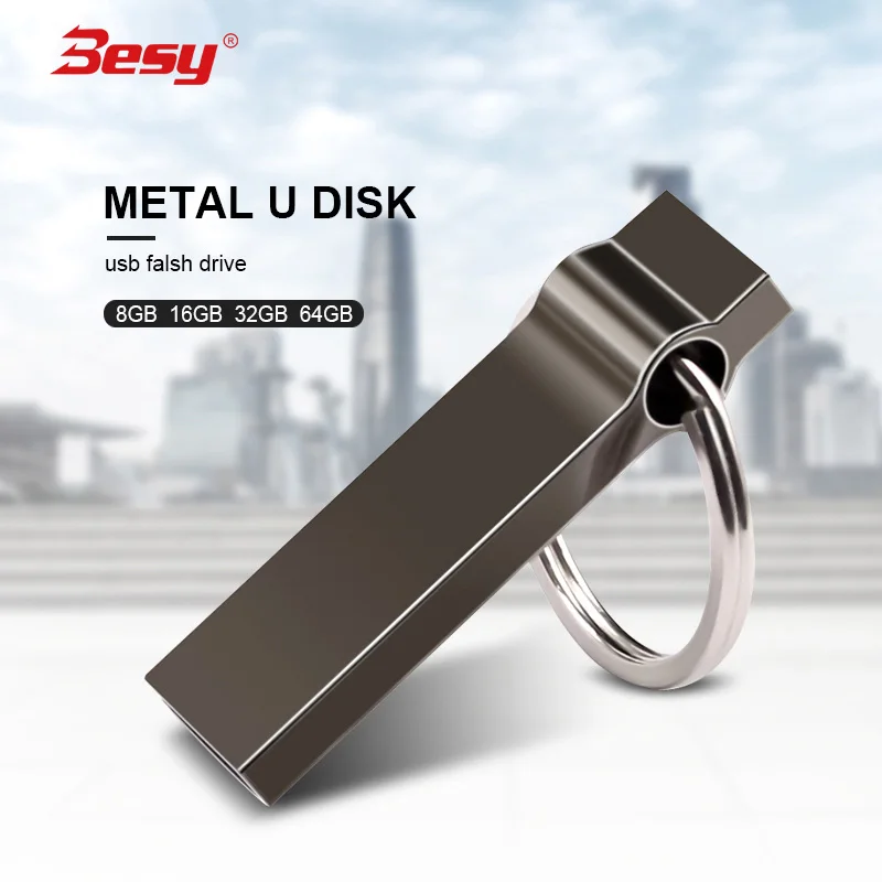 Водонепроницаемый флэш накопитель ГБ 4 8 16 cle USB флеш с кольцом для ключей внешний