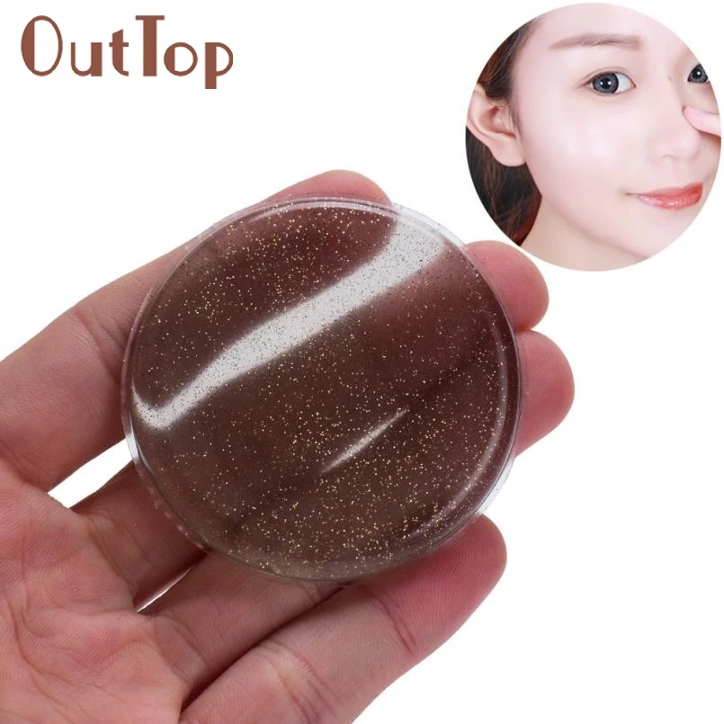 1PC Round Gold powder Cosmetic Puff Novelty Silicone Makeup Applicator