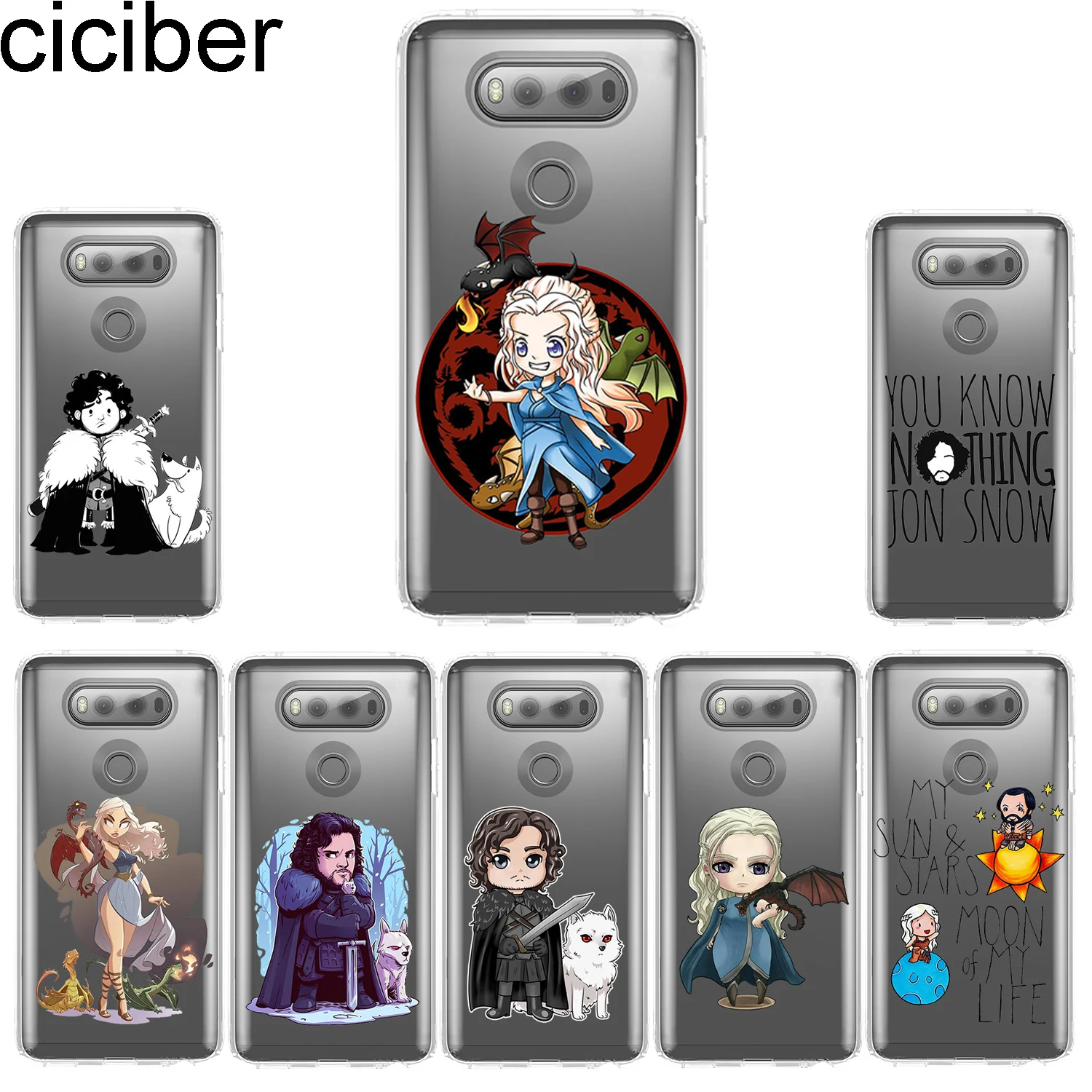 ciciber for LG G7 G6 G5 G4 V40 V35 V30 V20 Phone Case K11 K10 K9 K8 K4 2018 2017 X Power 3 2 Q Stylus 6 7 Game Thrones |