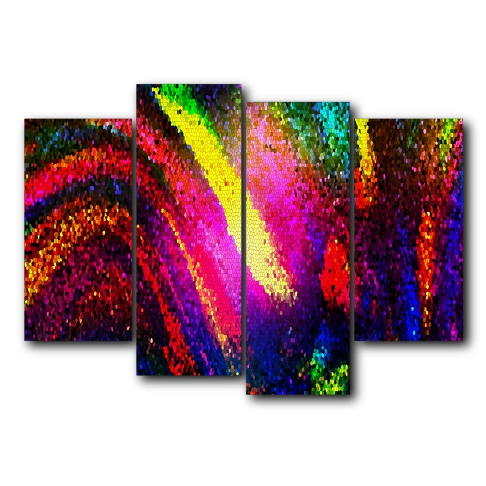 

Van Gogh Abstract 4 Panel Watercolor Graffiti Posters Decorative Wall Charts Picture Canvas Paintings on Wall Home Decoration