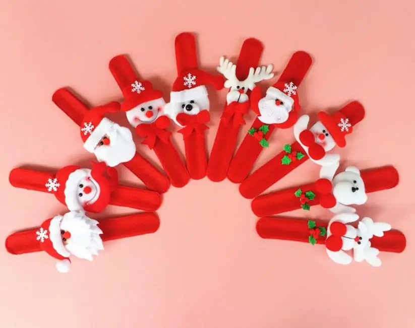 

Браслет с Санта-Клаусом и щелчком, украшение для рождественской вечеринки, подарок на Рождество, игрушки для новогодней вечеринки