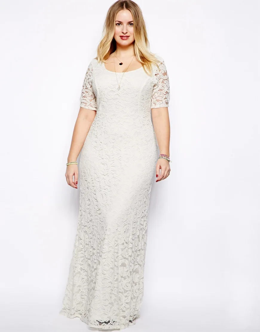 white dress women's plus size