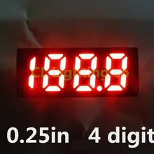 Ультра яркие красные/зеленые/0,25 дюймов MP4 транспортного средства светодиодный Дисплей 20*8*4 мм Коммон анод 0,2" Красный 7-сегментный Дисплей 4 бит цифровой светодиодной лампой