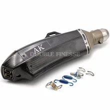 Universal Carbon Fiber Modified AKRAPOVIC Motorcycle Exhaust Pipe Muffler for honda cb400 crf 230 crf 250 cb 600 hornet vfr 800