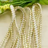 5meters/lot Gold Silver Braided Lace Trim Fabric Sewing Lace Ribbon Curve Lace Apparel Garment Accessories Wedding Decor Crafts ► Photo 3/6