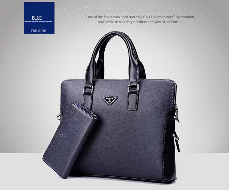 BAILLR брендовая сумка, мужской портфель, высокое качество, мужские деловые сумки, два цвета, мягкие, на ощупь, мужские сумки для ноутбука с кошельком