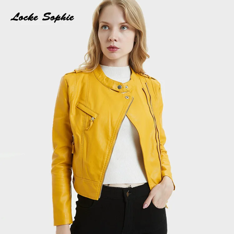 Women's Plus size short jacket blazers 2019 Autumn PU leather zipper Splicing faux fur Jacket ladies Skinny locomotive blazers