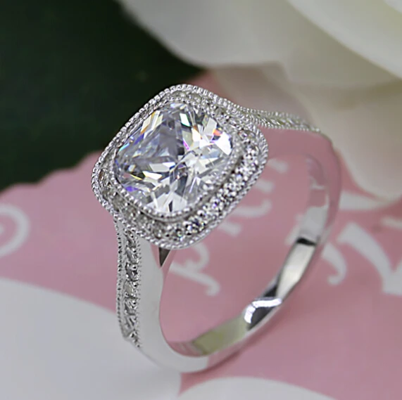 Free Shipping High quality 2.5 carat Synthetic silver SONA Dia mond