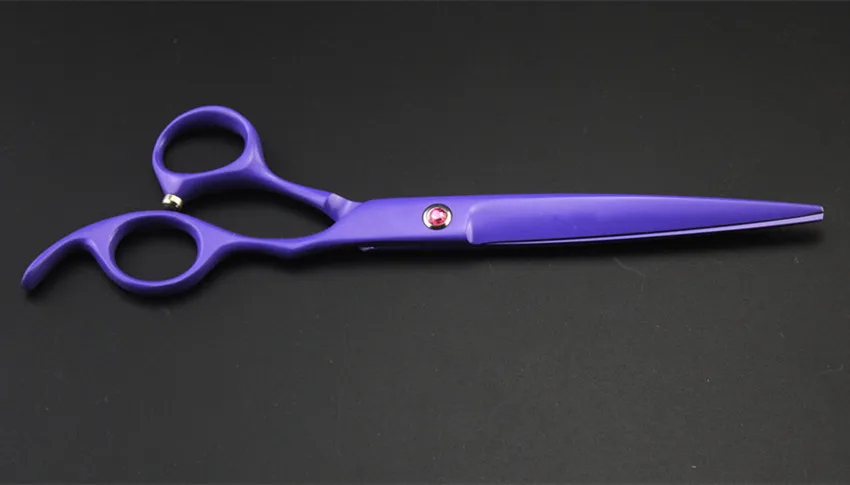4 комплект профессиональный Япония фиолетовый ПЭТ 7 дюймов Ножницы стрижка собак ножницы для резки Истончение парикмахерская расческа