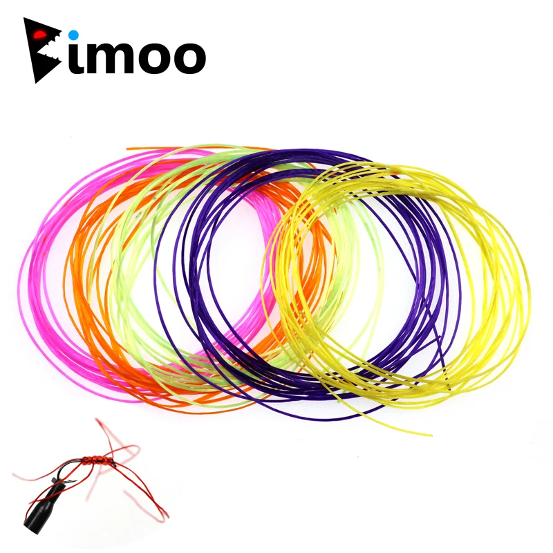 

Bimoo 4M Micro Flex Worm Elastic Floss Line forTying Worm Flies Streamer Fly Legs Nymph Body Buzzer Cheeks Flexi Worm Flies Etc.