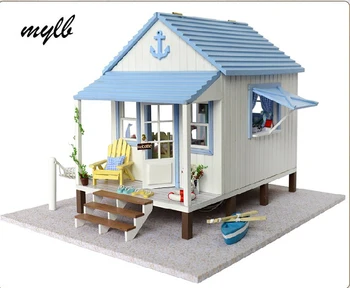 

mylb Doll house furniture miniatura diy doll houses miniature dollhouse wooden handmade toys for children birthday gift
